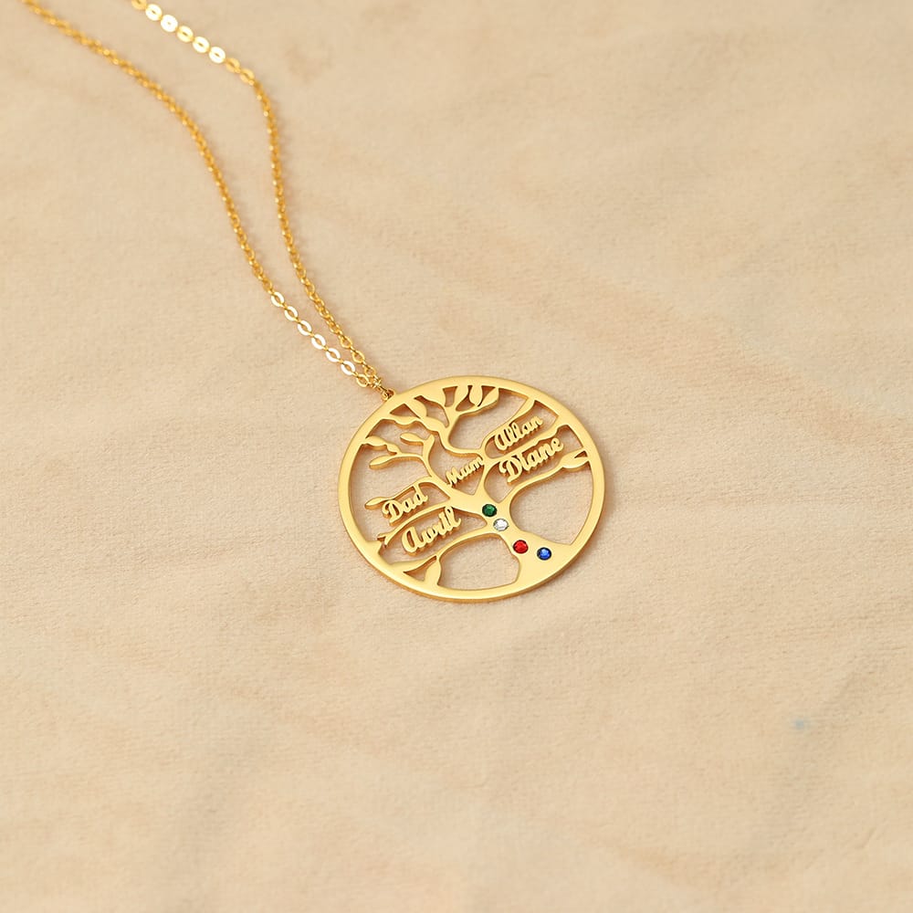 Personalized Family Tree Name Necklace 