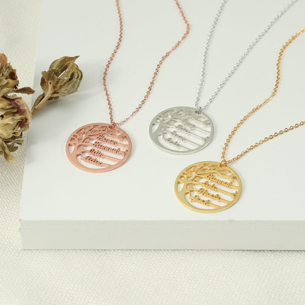 Personalized Family Tree Name Necklace 