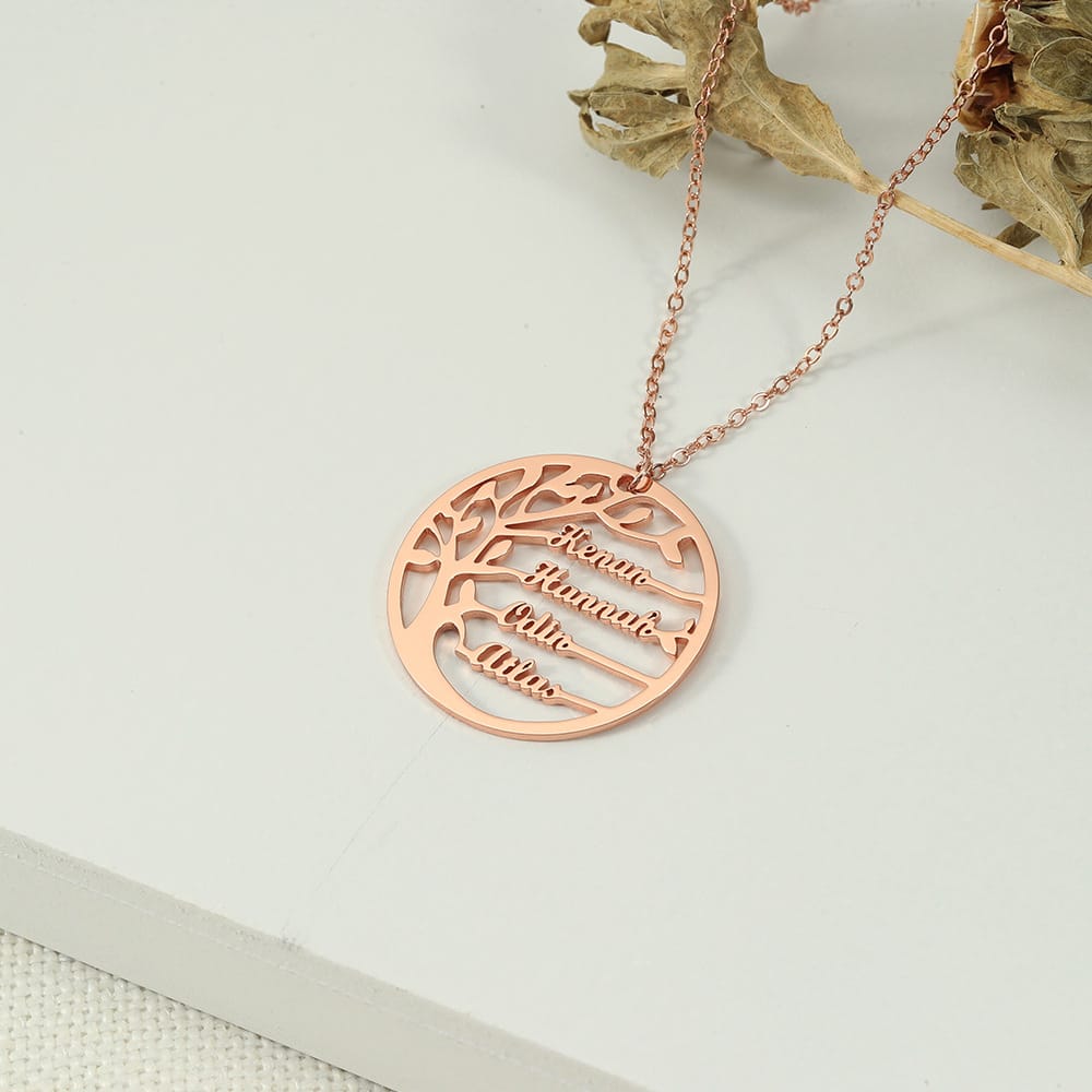 Personalized Family Tree Name Necklace 