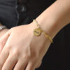 disc paperclip bracelet CVB12-7