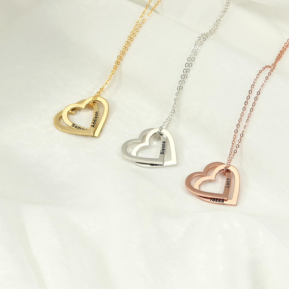 Engrave Heart Pendant necklace CVN29-2