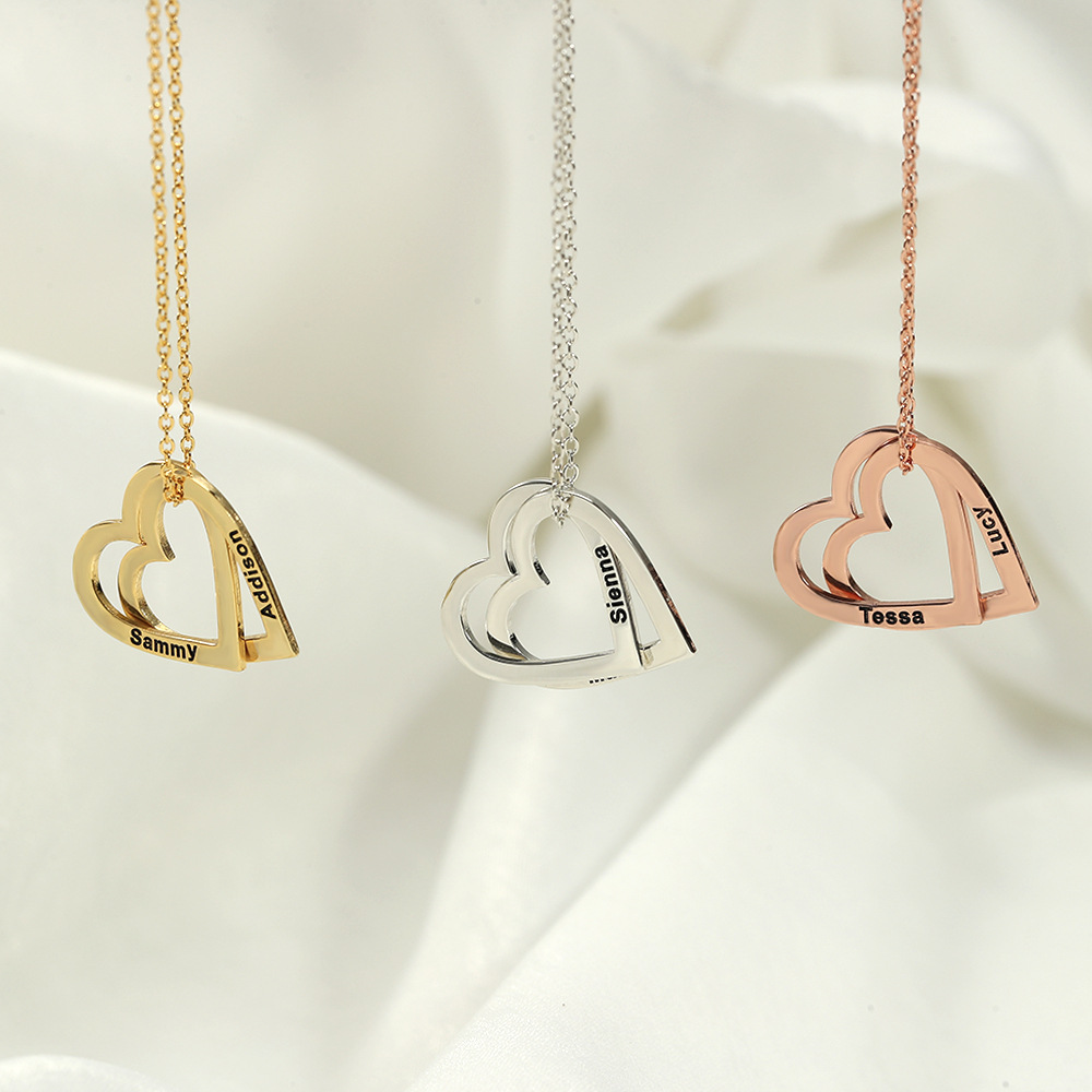 Engrave Heart Pendant necklace CVN29